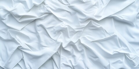Obraz premium Soft White Fabric Texture with Creases and Natural Draping Effect