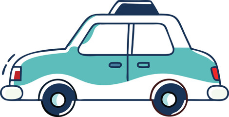 Taxi Car Icon – Vector Illustration for Transportation