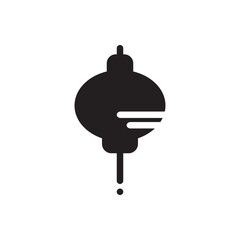 black Chinese lantern icon symbolizing traditional festive decorations for celebrations like Lunar New Year. Perfect for cultural designs, festive themes, and holiday branding.