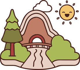 Nature Scene Icon – Free SVG Design for Outdoors