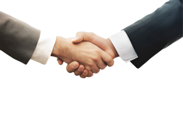 handshake isolated on white background