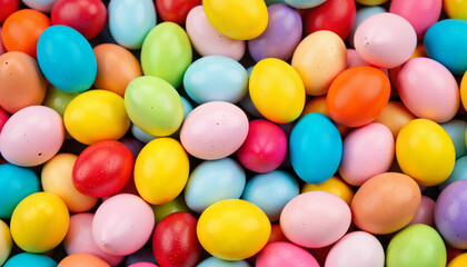 Colorful Easter eggs collection, vibrant leisure activity, cultural celebration