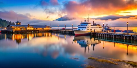 Port Angeles Ferry Terminal Sunrise - Long Exposure Photography