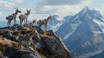 mountain goat on the mountain