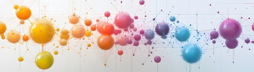 Colorful abstract spheres representing creativity and innovation in design and technology.