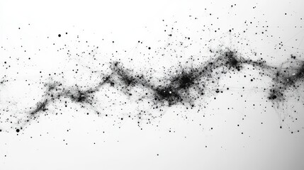 Obraz premium Abstract Network of Black Dots and Lines on White Background Representing Connectivity