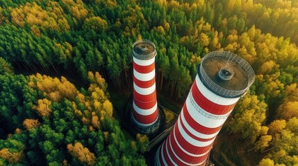 modern power plant using sustainable green strategies for clean energy