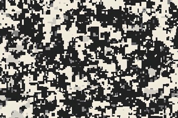 Digital camouflage background, army black, white, and gray color, with a blend of natural colors used for camouflage