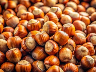 Raw Hazelnuts, Organic Nuts in Shell, Pile of Hazelnuts, Close-up Hazelnut, Food Photography