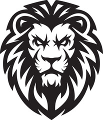 lion head angry roaring logo vector silhouette