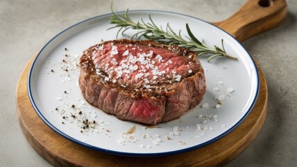 Delicious Grilled Steak Rosemary Salt Pepper