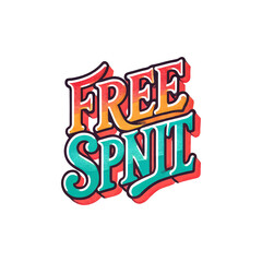 Free Spirit T-Shirt Design, Modern t-shirt design