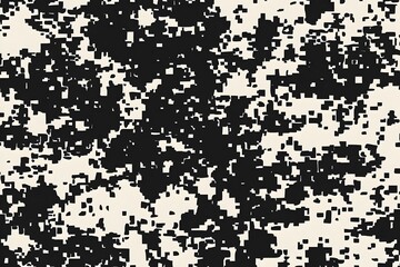 Digital camouflage background, army black, white, and gray color, with a blend of natural colors used for camouflage