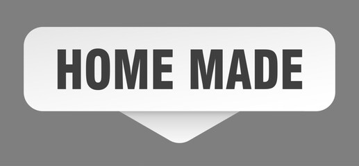 home made sticker. home made sign isolated on gray background