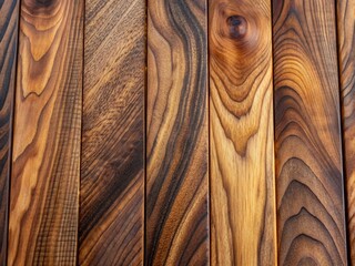 Rich Dark Brown Vertical Black Walnut Wood Planks Oil Finish Texture Background