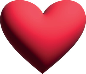 3D heart isolated on white background vector