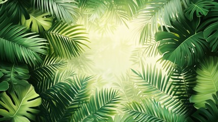 Lush green leaves creating a vibrant canopy.