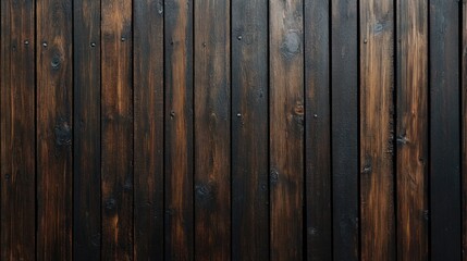 Naklejka premium Dark Wooden Planks Background Texture