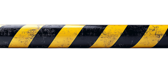 A horizontal black and yellow caution tape designed to command attention. Suitable for marketing or business purposes. Panoramic banner with place for text