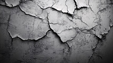 Rough Textured Dark Wall with Cracks and Shadows