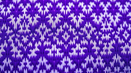 diamond seamless pattern in deep ultraviolet hues. Vivid purples and high contrast highlight the intricate details of the ikat geometric folklore ornament