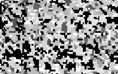 Fototapeta premium Digital camouflage background, army black, white, and gray color, with a blend of natural colors used for camouflage