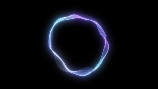Glowing Lines Animation. Technology Gradient Wave. AI Audio Voice Spectrum. 4K