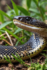 Obraz premium snake in the grass