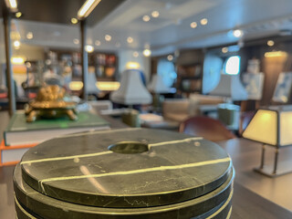 Cozy living room atmosphere inside cafe café coffee shop bar lounge bistro onboard luxury...