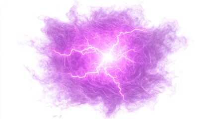 Fototapeta premium Abstract Purple Lightning Energy Burst Glowing Plasma Electric Shock Fantasy Background