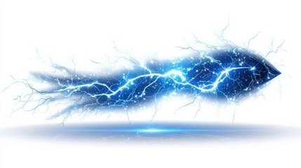 Abstract Energy Bolt Blue Electric Lightning Arrow Power Technology Background