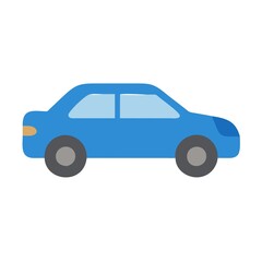 Fototapeta premium blue Car icon on the white background.
