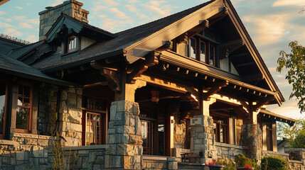 Craftsman-Style Home with Detailed Woodwork
