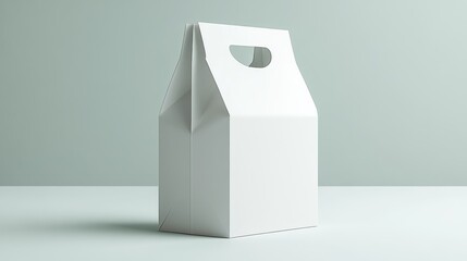 White paper food bag studio shot, mockup