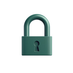 Stylish padlock symbolizing security and privacy. PNG