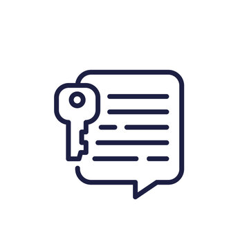 key message line icon on white