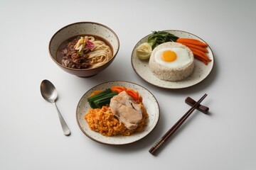 Delicious Asian Cuisine Food Platter Presentation