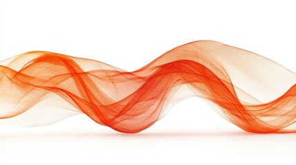 Abstract Orange Wave Flowing Fabric Design Swirling Texture Elegant Background