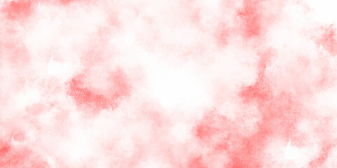 soft and cloudy texture of white clouds on pink or orange background, stained Light soft watercolor sky background, Pink rose tone abstract texture and gradients grunge paper texture background.