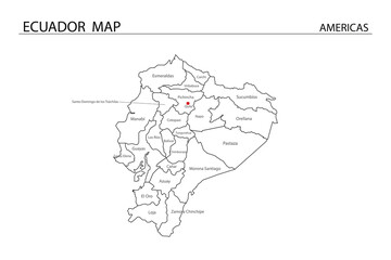 Ecuador Detailed Map vector illustration
