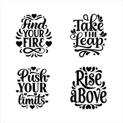 Obraz premium Motivational quotes, Design Bundle, Motivational, typography T-shirt Design