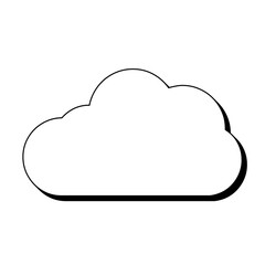 Cloud computing icon on a white background