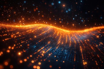 abstract cyber space background filled with intricate digital patterns and glowing lights creating a sense of depth and innovation in a technologydriven world