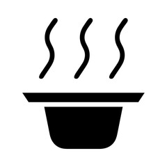 Hot food icon. Concept of cooking, serving, and meal preparation.