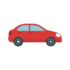 Red Car icon on the white background.