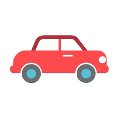 Red Car icon on the white background.