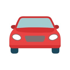 Red Car icon on the white background.