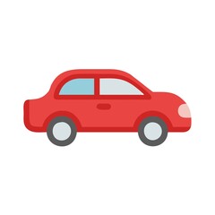 Obraz premium Red Car icon on the white background.