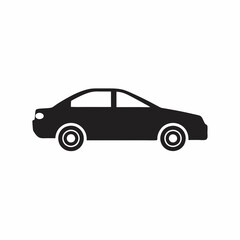 Simple Car Silhouette Vector illustration.