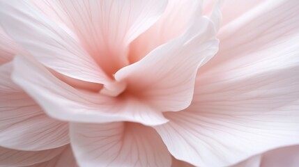 Close-up of delicate pale pink flower petals, soft texture, intricate details.